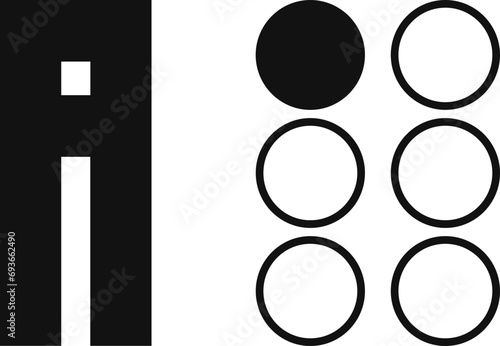 World Braille Day, Vector dotted type for blind disabled people, braille aplhabet,