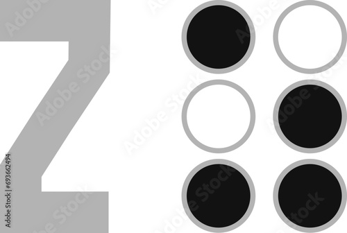 World Braille Day, Vector dotted type for blind disabled people, braille aplhabet,