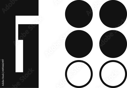 World Braille Day, Vector dotted type for blind disabled people, braille aplhabet,