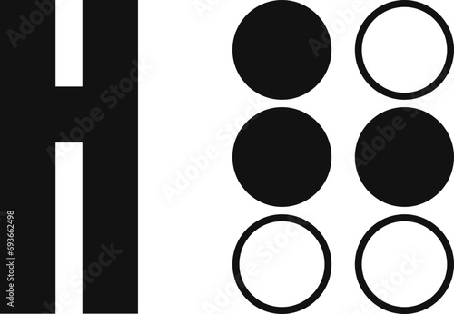 World Braille Day, Vector dotted type for blind disabled people, braille aplhabet,