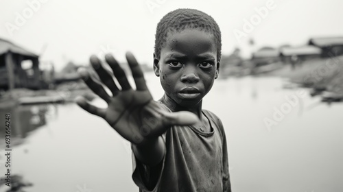 A poor African boy