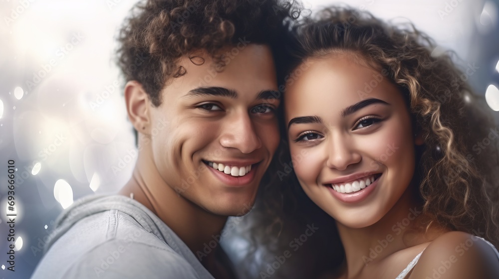 beautiful smiling couple dreamy haze beautiful smiling couple dreamy haze