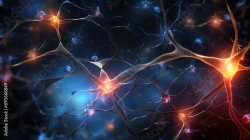 Neurons cells concept
