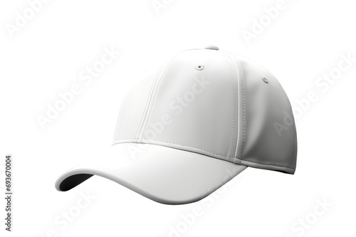 White Baseball cap mock up isolated on transparent background