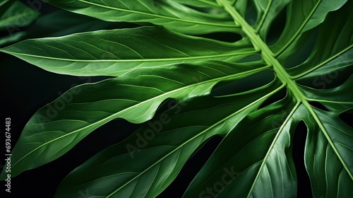 the vibrant beauty of papaya leaves, highlighting their intense green color, focusing on the simplicity and elegance of the leaves against a clean backdrop.