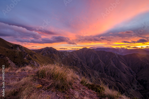 Beautiful sunset shoot in Wanaka, New Zealand. Photo taken from Roys Peak.