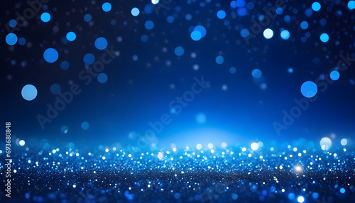 Festive starry sky background with blue light bokeh. New year and Christmas concept © Antonio Giordano