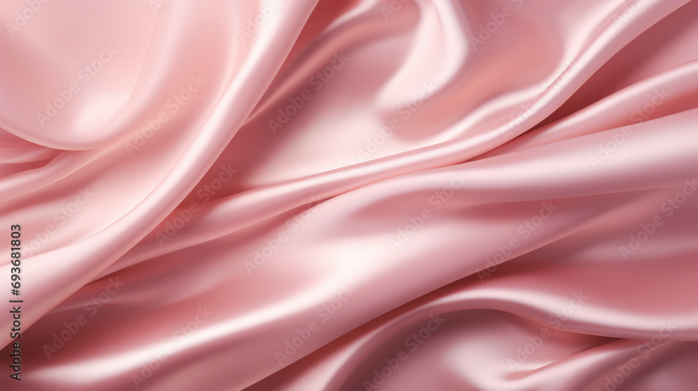 Fototapeta premium Luxurious Pink Gold Satin Textile Background