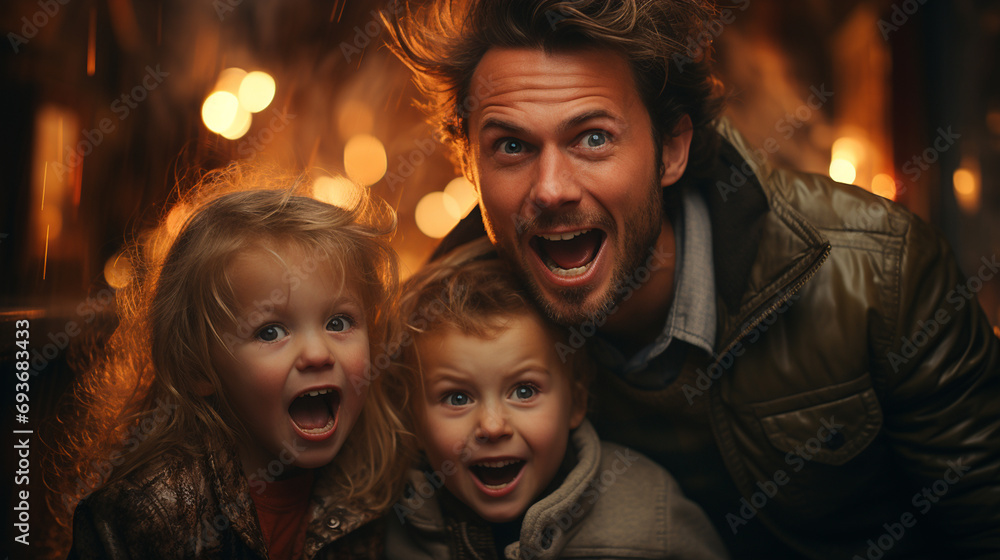 Frightened family Frightened family