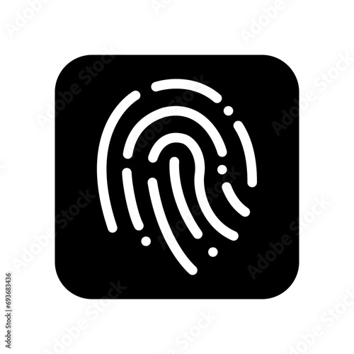 Fingerprint icon. Icon about digital security system
