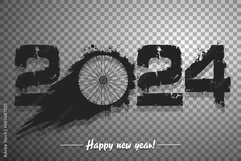 Happy New Year 2024 and wheel bike