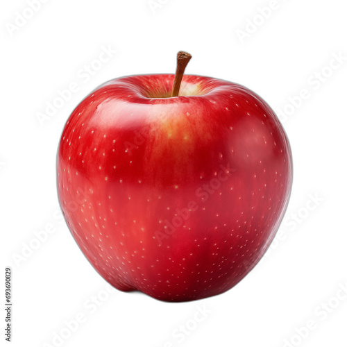 Red apple fruit isolated on white background
