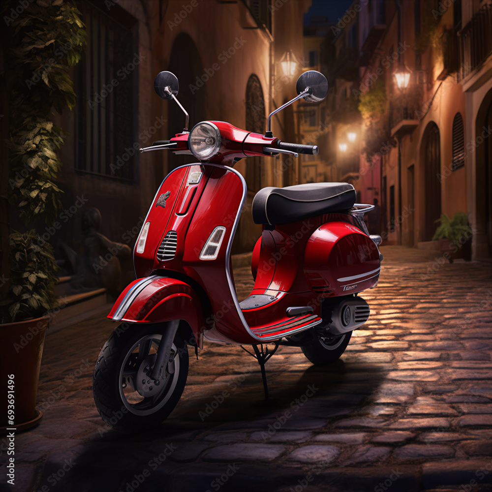 Highly Detailed Realistic Scooter in Captivating Environment