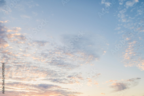 subtle pre twilight cirrocumulus sky