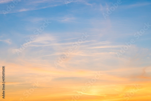 altostratus filled sky of clouds at pre twilight