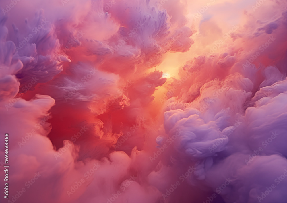 Pink and purple cloudy sky