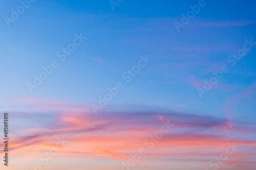 Stratus single group cloud at twilight