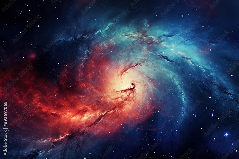 Obraz premium galactic spiral and Nebula and Starfield