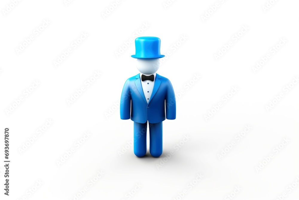 Abstract 3d human character, happy new year concept Abstract 3d human character, happy new year concept