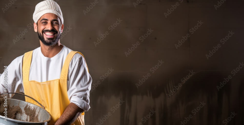 Arabic Man Janitor Professional Profession Attractive Environment Generative AI