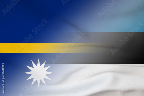 Nauru and Estonia political flag transborder relations EST NRU