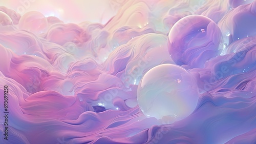 Dreamlike '90s space psychedelia background with vibrant colors and cosmic patterns photo