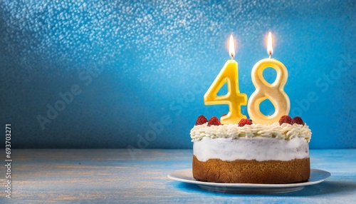 Number 48 Birthday cake 