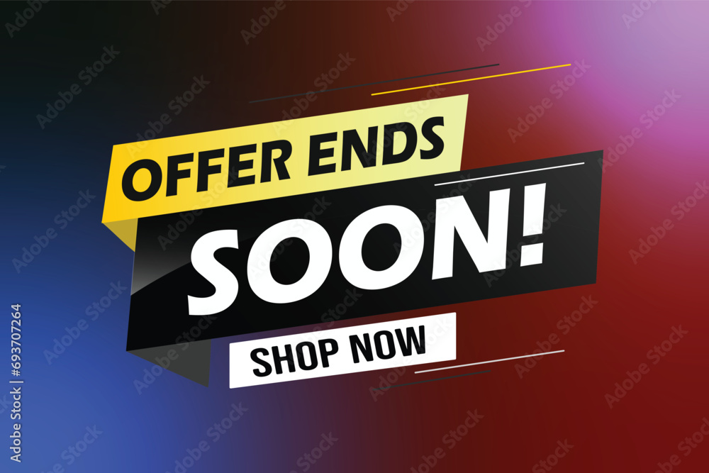 Offer ends soon. Poster flyer banner. Special offer price sign. Advertising discounts symbol. Thought speech bubble with quotes. Offer ends soon chat think megaphone message
Offer ends soon. Poster flyer banner. Special offer price sign. Advertising discounts symbol. Thought speech bubble with quotes. Offer ends soon chat think megaphone message
