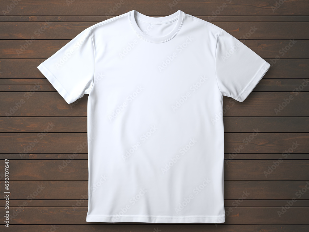 An empty white round neck shirt for mockup. An empty white round neck shirt for mockup.