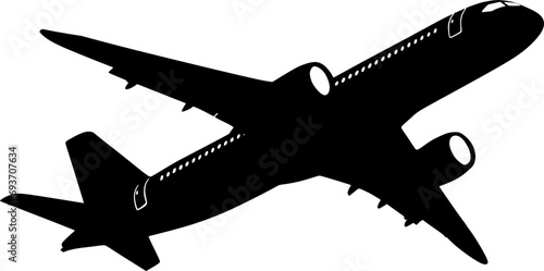 Graphic illustration of a commercial plane