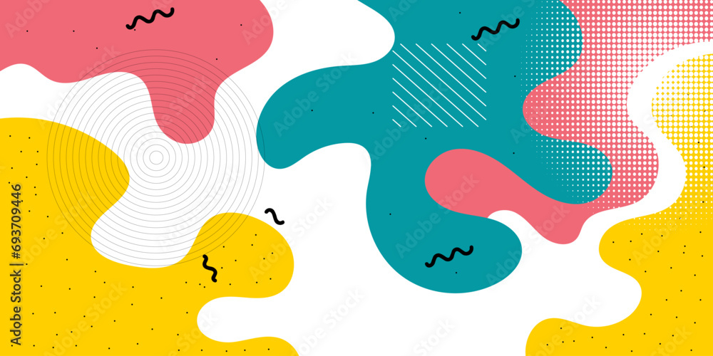 Abstract paint splash pattern background. pop art color with wave pattern, Color wave template and presentation design Abstract paint splash pattern background. pop art color with wave pattern, Color wave template and presentation design