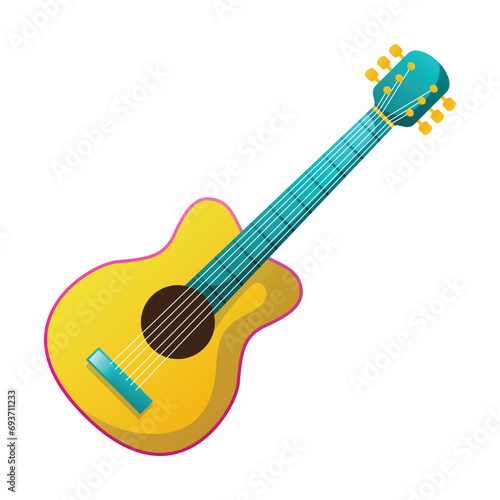 Classic guitar icon design illustration