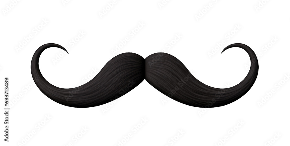 Black moustache isolated on transparent background. PNG file, cut out Black moustache isolated on transparent background. PNG file, cut out