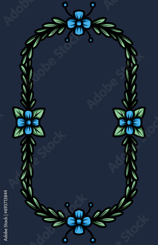 Set of Decorative vintage frames and borders set. Vector design. floral ornament. photo