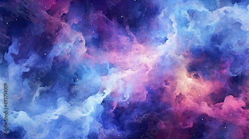 Deep Space Nebula: A Purple and Pink Odyssey