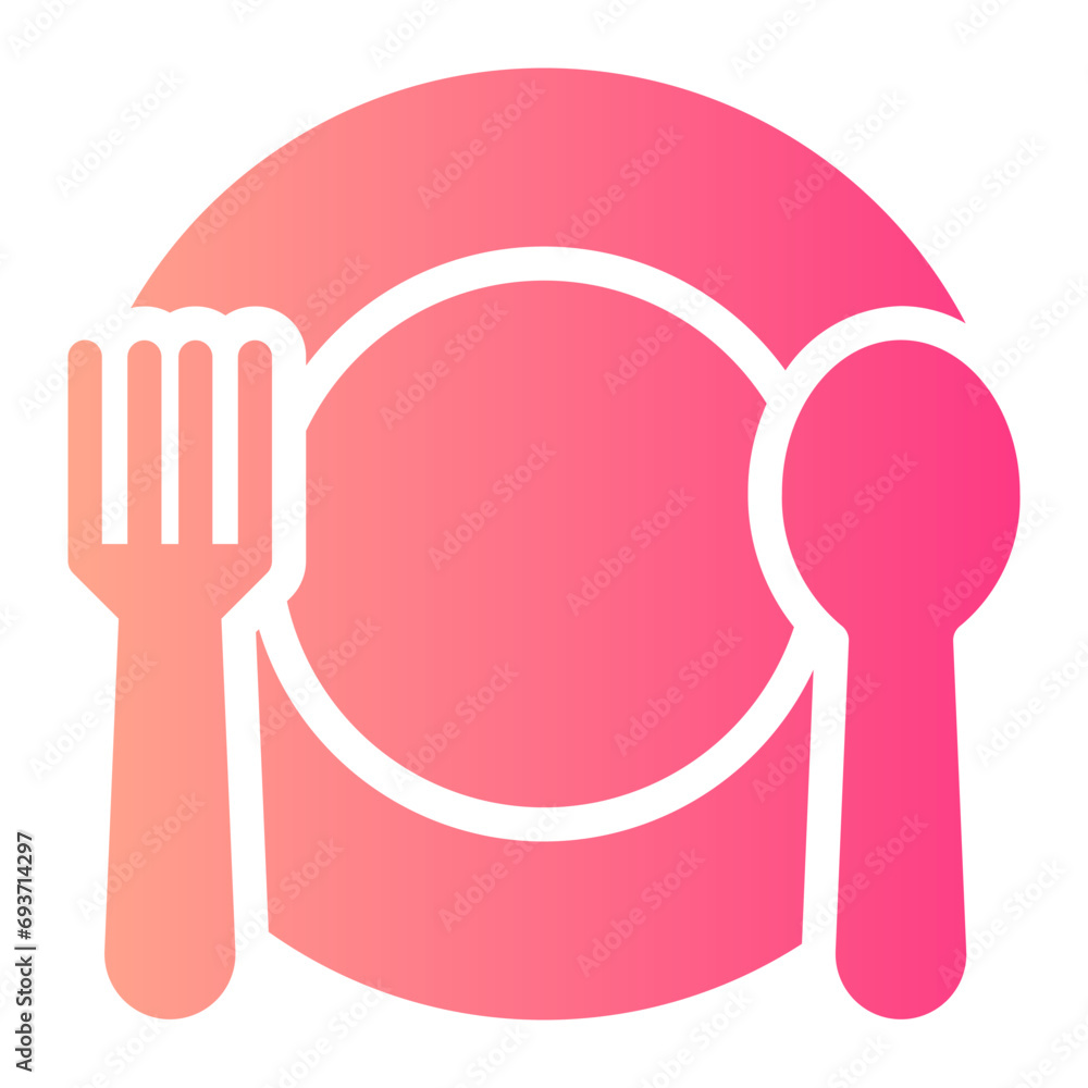 cutlery gradient icon cutlery gradient icon