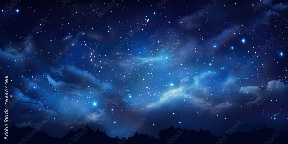 Mystical night sky background with a celestial dreamscape and enchanting hues Mystical night sky background with a celestial dreamscape and enchanting hues