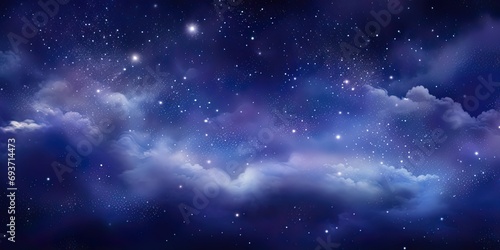 Mystical night sky background with a celestial dreamscape and enchanting hues