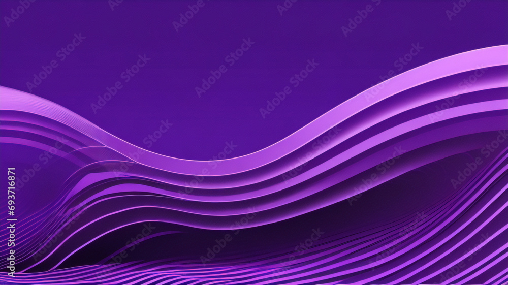 Abstrakcyjne tło gradientowe z wyrazistym fioletowym przepływem ruchu fali i kompozycją płynnych kształtów, ilustracja wektorowa. - obrazy, fototapety, plakaty 
