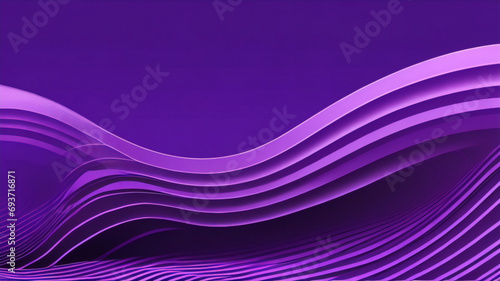 Abstrakcyjne tło gradientowe z wyrazistym fioletowym przepływem ruchu fali i kompozycją płynnych kształtów, ilustracja wektorowa.