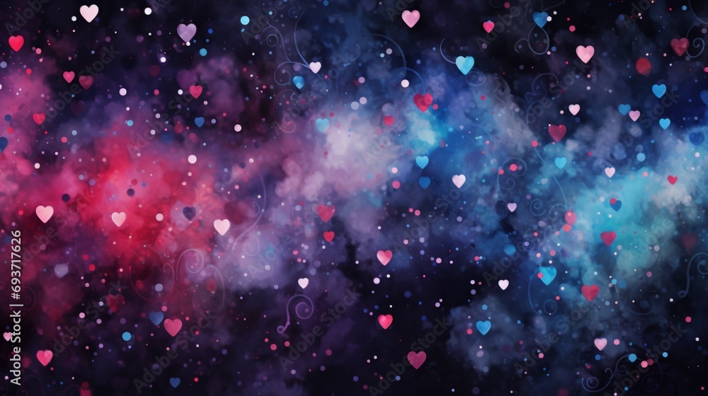 Cosmic Love, Starry Heart Galaxy, Celestial Romance with Pink and Blue Nebulae, Whimsical Space-Themed Watercolor, Perfect for Valentine's Day Cosmic Love, Starry Heart Galaxy, Celestial Romance with Pink and Blue Nebulae, Whimsical Space-Themed Watercolor, Perfect for Valentine's Day