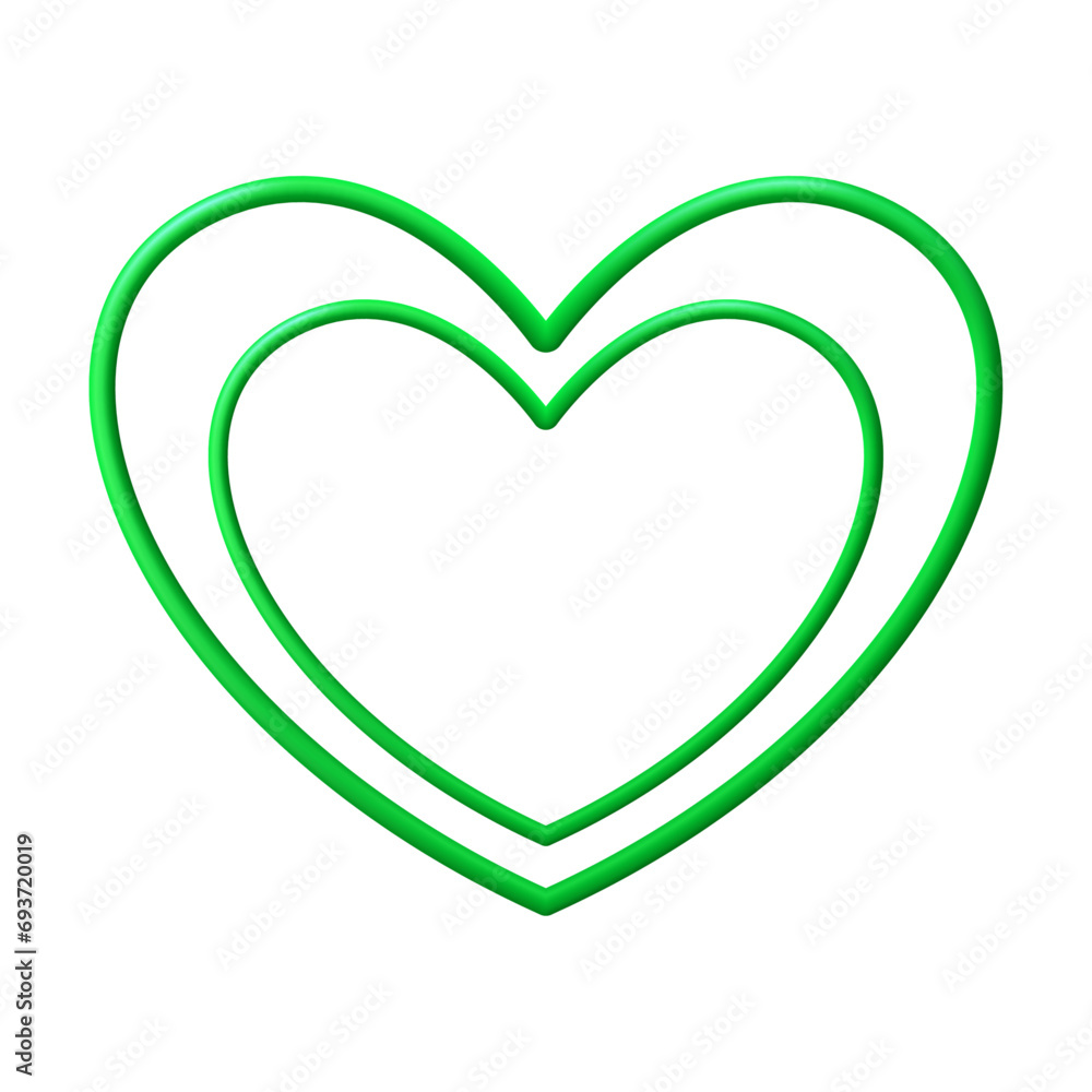 green heart icon heart frame strokes design isolated on white background valentines day green heart icon heart frame strokes design isolated on white background valentines day