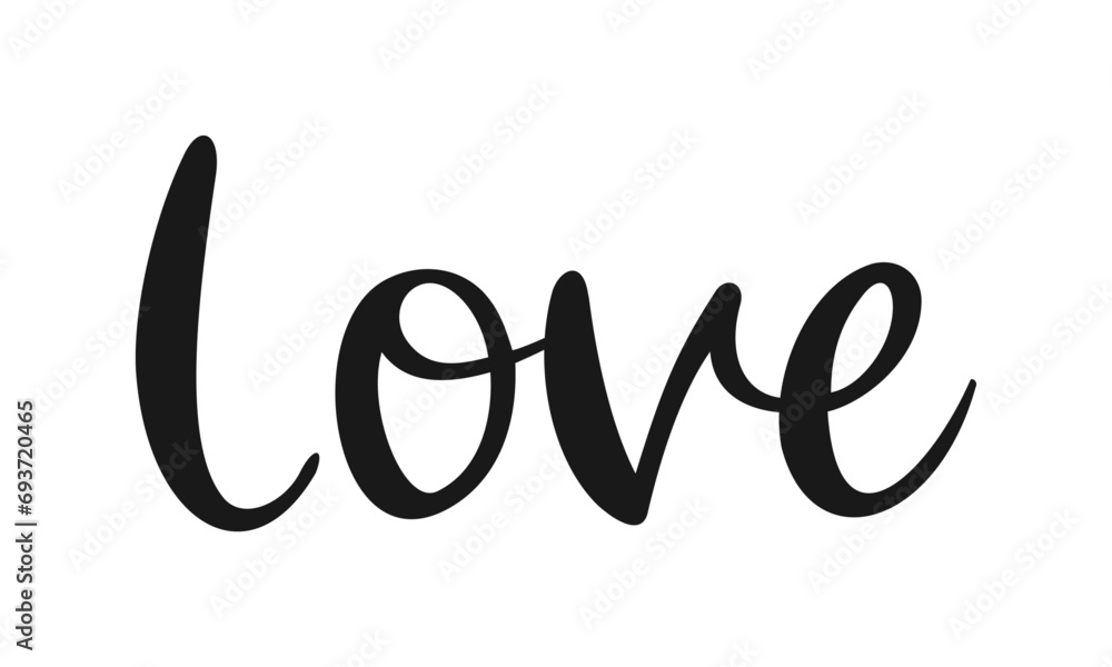 Vector word love ends with heart valentines day romantic quote vector lettering typography calligraphy Vector word love ends with heart valentines day romantic quote vector lettering typography calligraphy