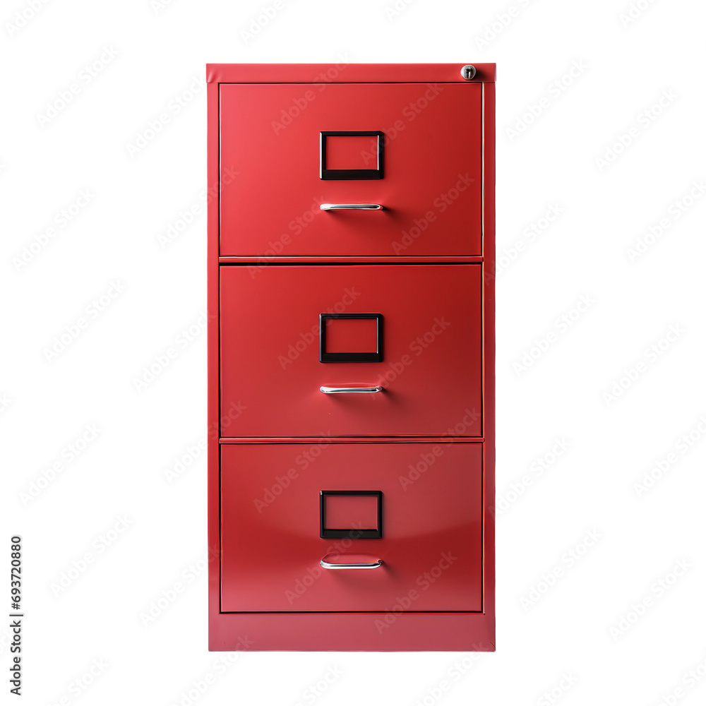 solitary file cabinet, transparent background, isolated image, generative AI solitary file cabinet, transparent background, isolated image, generative AI