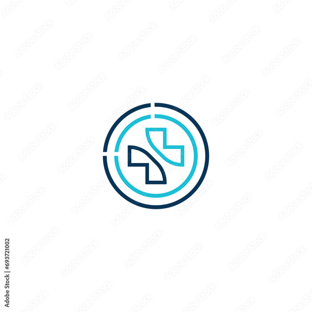 Health List Cross Startup Logo Design Vector Health List Cross Startup Logo Design Vector