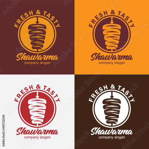 Shawarma logo for restaurants and markets template