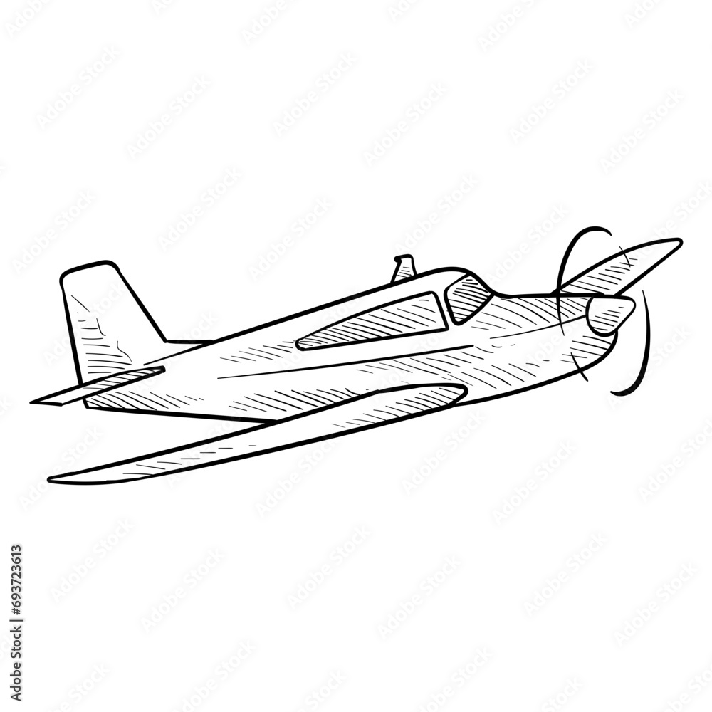plane handdrawn illustration plane handdrawn illustration