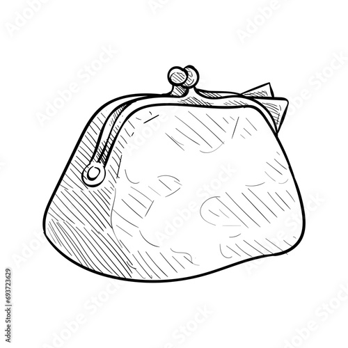 wallet handdrawn illustration