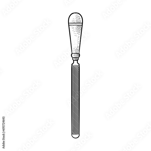wood chisel handdrawn illustration