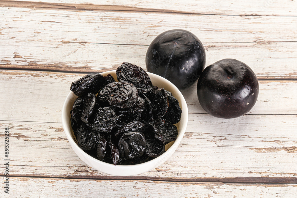 Dry prunes in thw bowl Dry prunes in thw bowl